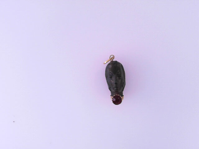 14KP Azabache Head red stone