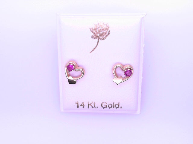 14 KARAT STUD EARRINGS WEIGHT: 0.8G : 5MM CZ CLEAR