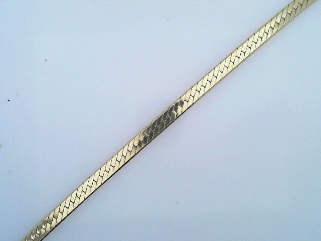 14 KARAT HERRINGBONE BRACELET LENGTH 6.5 WEIGHT: 8