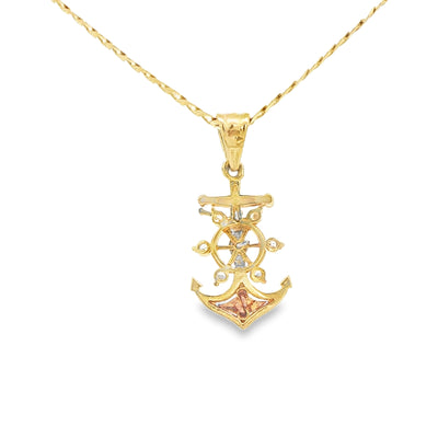 14KP 3.4G JESUS ANCHOR 3GOLD