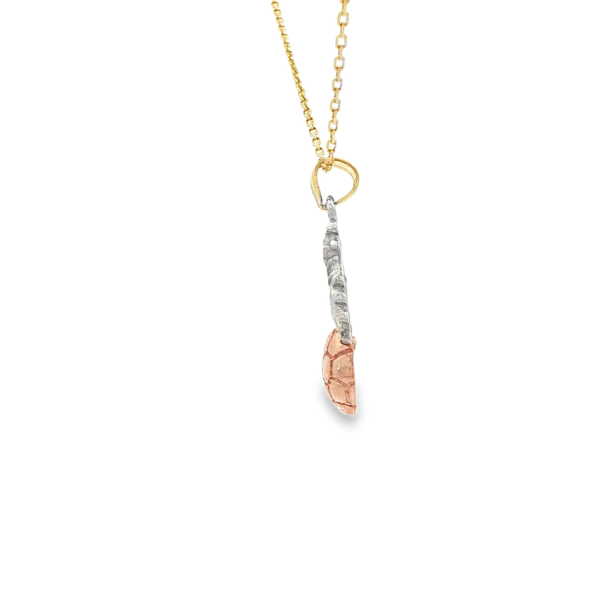 PENDANT 14K SOCCER 2TONE SOCCER BALL FOOT