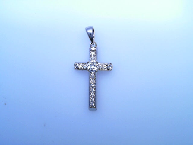 14K PENDENT WHITE 2.9G  CROSS XZ