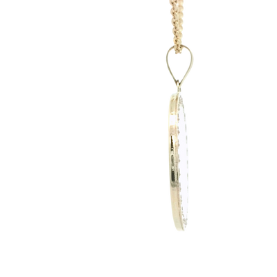 PENDANT 14K SANTA BARBARA CZ OVAL