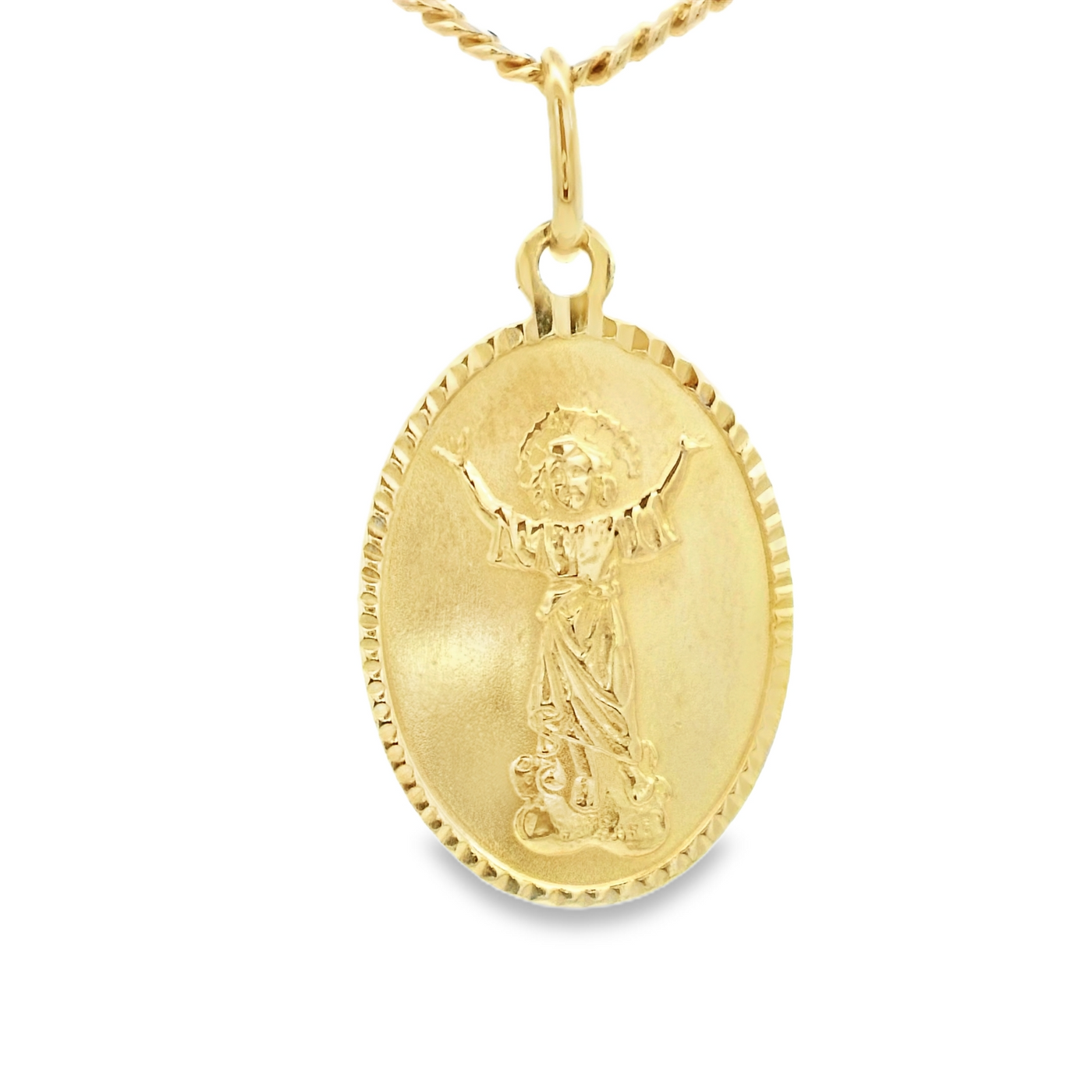 PENDANT 18KBABYJESUS OVAL 3.5G