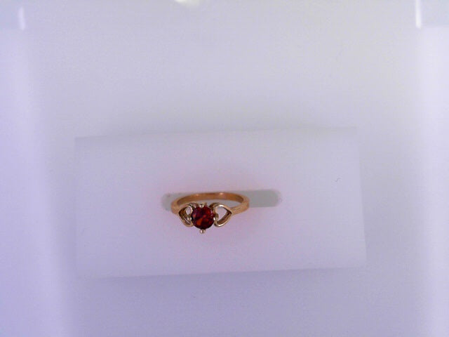 RING14KR 0.9G #0 KID RING CZ HEART SHANK 4PRONG