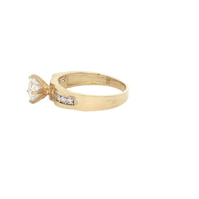 14 KARAT RING SIZE 7.5 WEIGHT: 3.3G : 4.4MM CZ SOL
