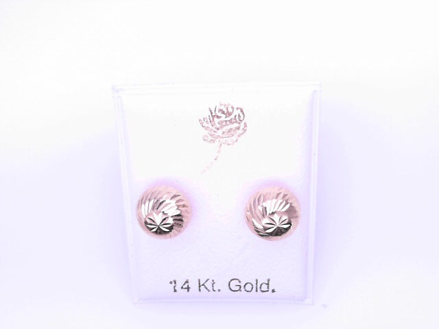 14 KARAT STUD EARRINGS WEIGHT: 0.8G : 5MM CZ CLEAR