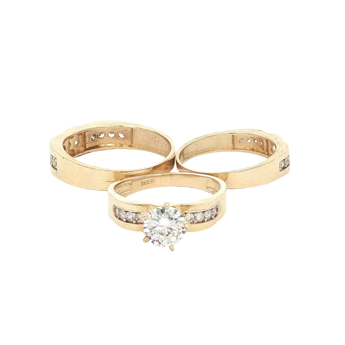 14 KARAT RING SIZE 10 WEIGHT: 3.6G : 5.4MM CZ STAR