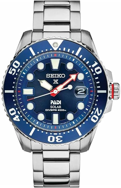 Seiko Men's SNE549 Prospex Solar Diver Stainless Steel Watch