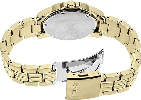 Seiko Men's SUR358 Essentials Stainless Steel w/ Gold Finish Watch