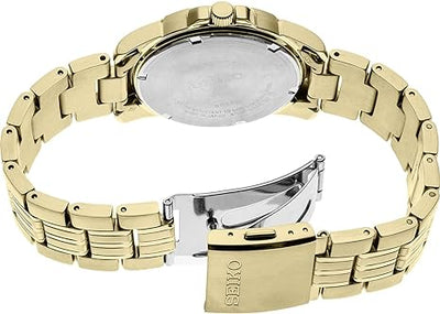 Seiko Men's SUR358 Essentials Stainless Steel w/ Gold Finish Watch