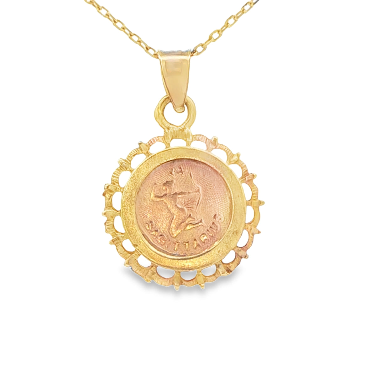 PENDANT 14K 2.1G SAGITARIOUS 2TONE