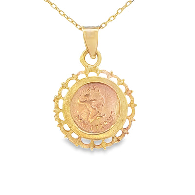 PENDANT 14K 2.1G SAGITARIOUS 2TONE