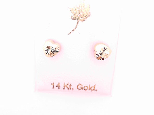 14 KARAT STUD EARRINGS WEIGHT: 0.8G : 5MM CZ CLEAR
