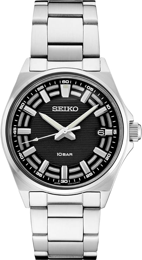 Seiko Men's SUR505 10 Bar Essentials Stainless Steel Watch