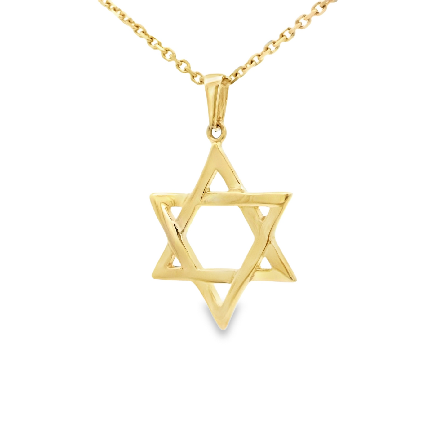PENDANT 14K STAR STAR OF DAVID POLISHED