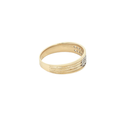 14 KARAT RING SIZE 10 WEIGHT: 3.9G : 5.7MM CZ 2 RO