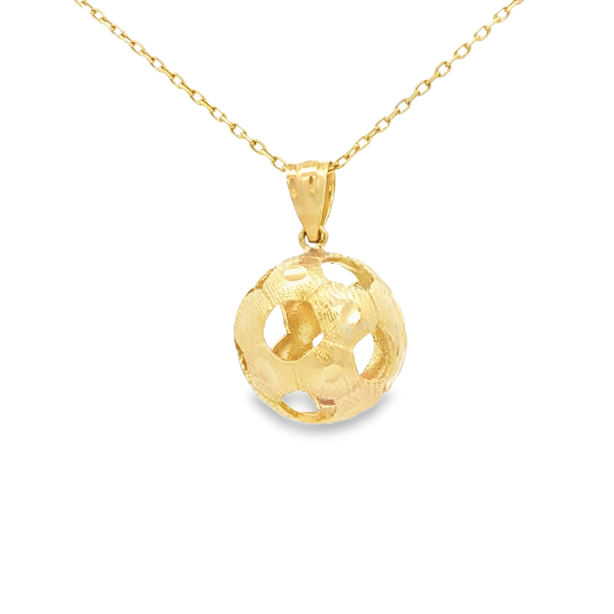 PENDANT 14K Soccer Ball 3.2g 14mm Puff