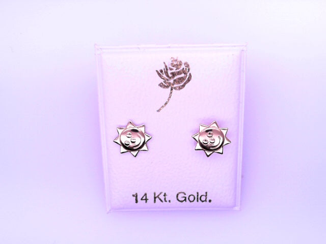 14 KARAT STUD EARRINGS WEIGHT: 0.8G : 5MM CZ CLEAR