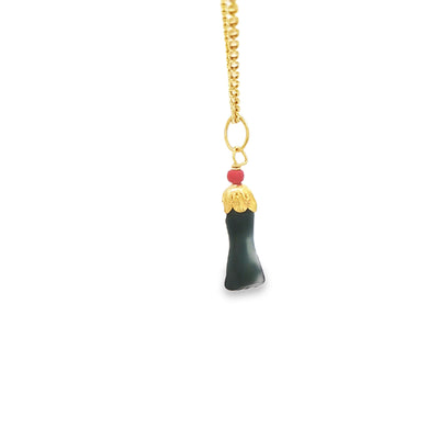 14K Azabache Hand Coral 12mm