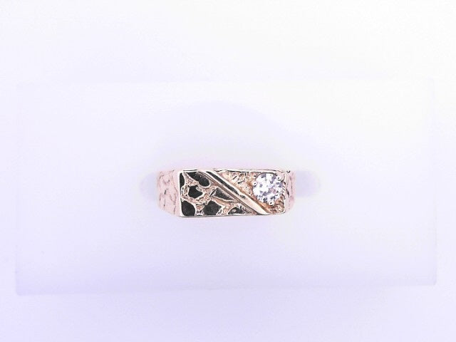 10 KARAT RING SIZE 2.75 WEIGHT: 1.4G : 4.5MM NUGGE