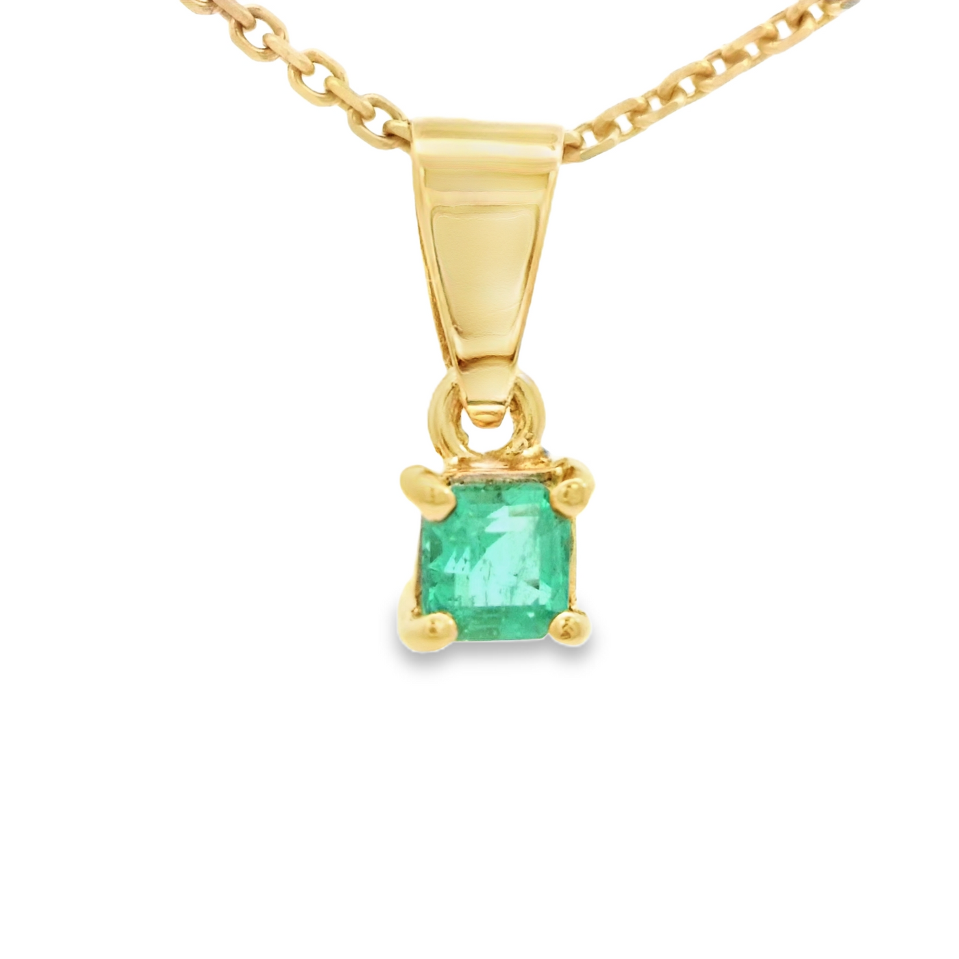 18 Karat Pendant Natural Emerald