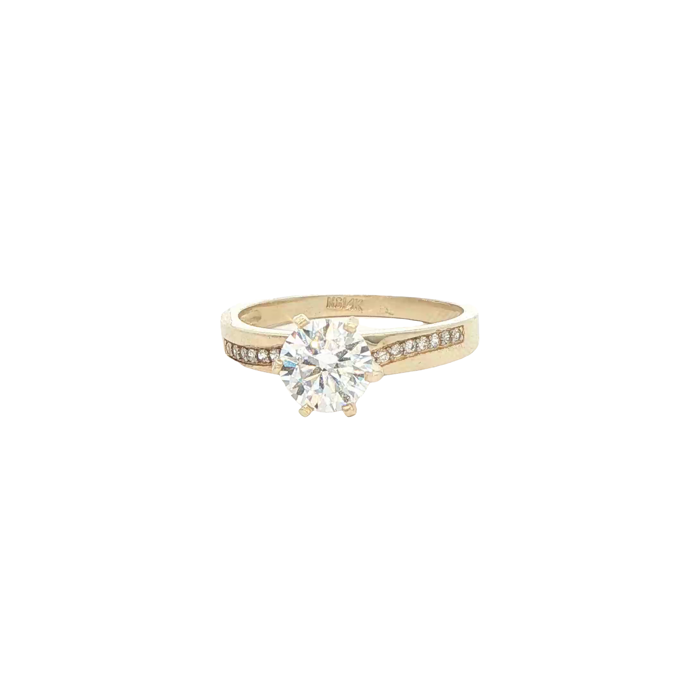14 KARAT RING SIZE 6.75 WEIGHT: 2.4G : 2.8MM CZ SO