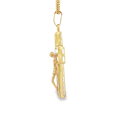 14KP 5.0G JESUS CROSS CZ JESUS BOXY CROSS