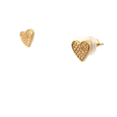 EARRINGS 14 KARAT WEIGHT: 1.4G HEART