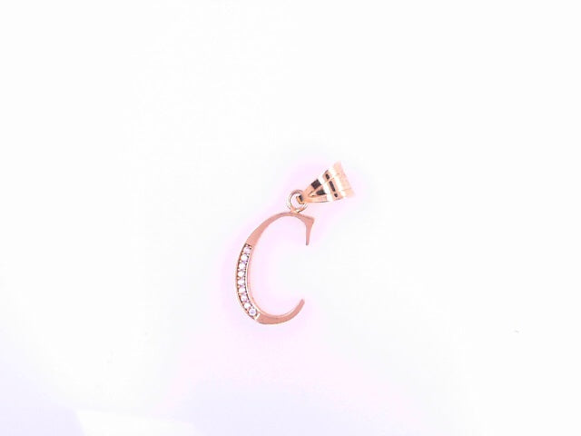 PENDANT 14K 1.0G LETTER C CZ LETTER C