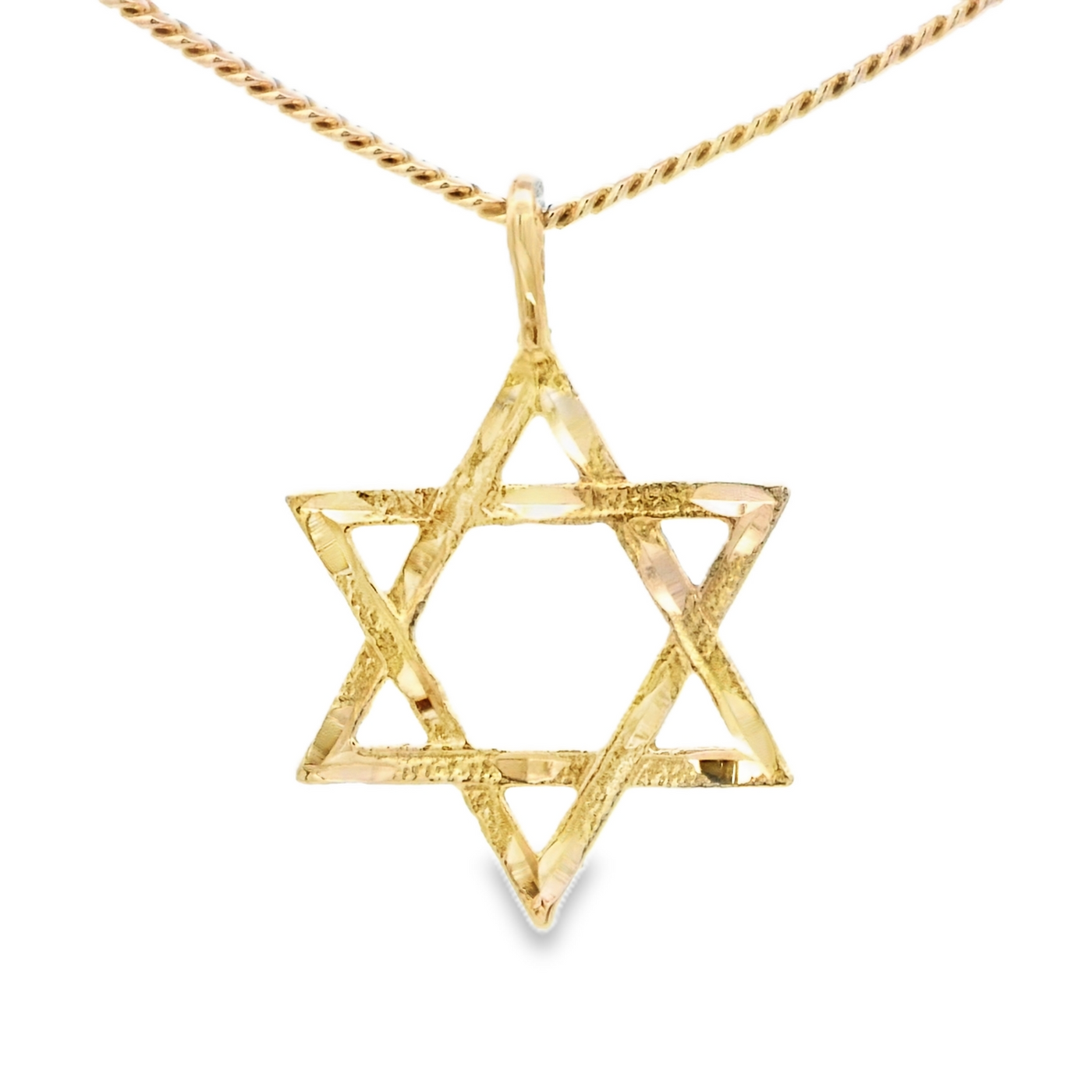 PENDANT 14KP STAR OF DAVID DC