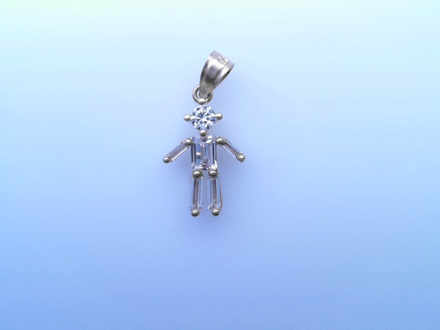 PENDANT 14K 1.2G BOY CZ BAGUETTE STYLE BOY