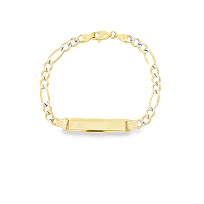 14 KARAT FIGARO BRACELET LENGTH 6 WEIGHT: 4.8G : I