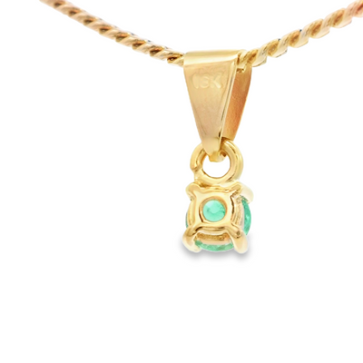 18 Karat Pendant Natural Emerald