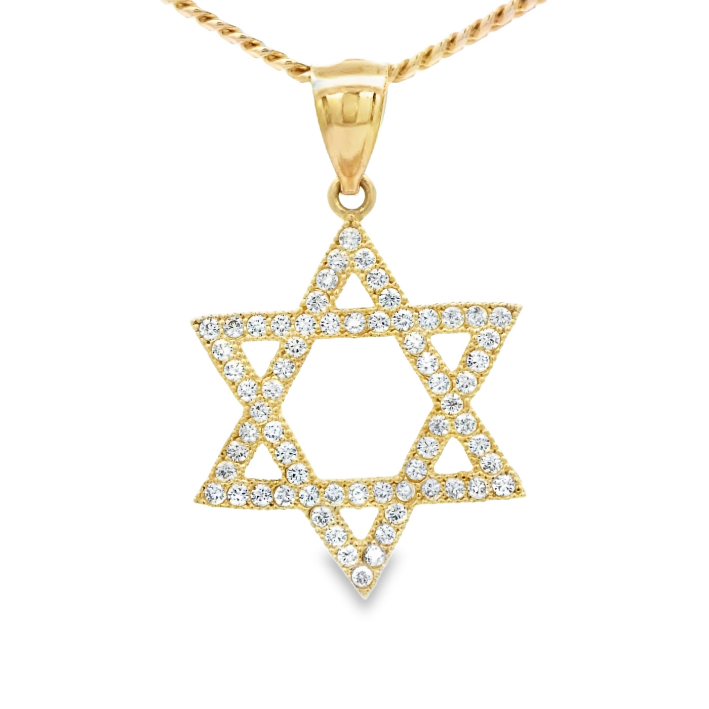 PENDANT 14K 2.2G STAR CZ STAR OF DAVID