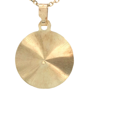 14K PENDENT  VIRGEN DC ROUND