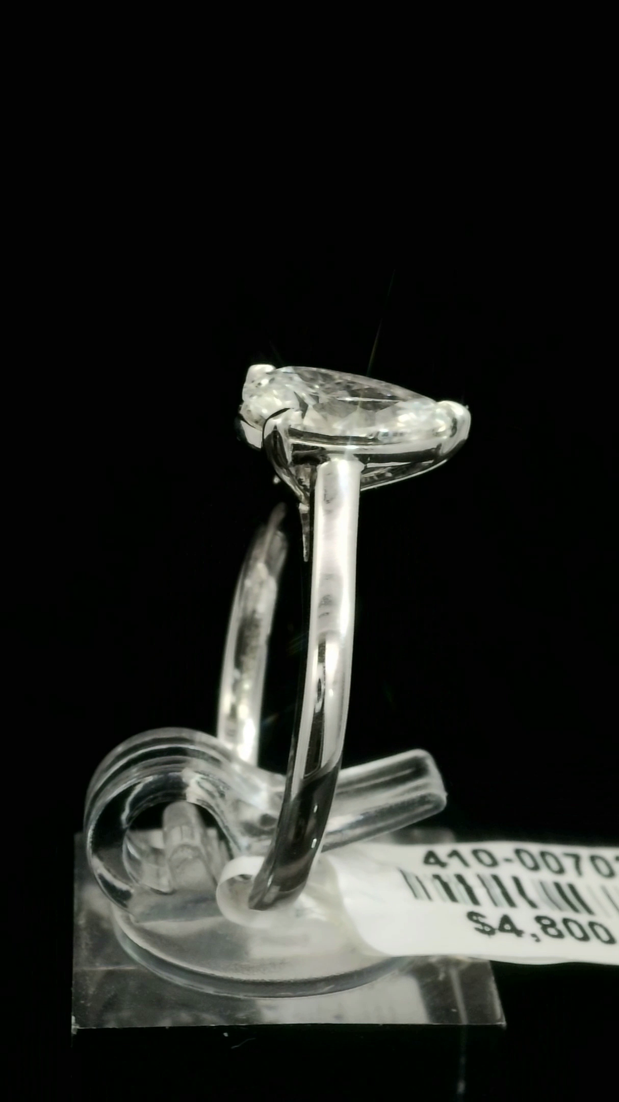 LABGROWN    14K WHITE ENGAGEMENT SOLITARY #7 DIAMO