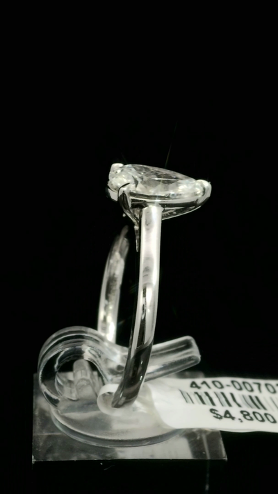 LABGROWN    14K WHITE ENGAGEMENT SOLITARY #7 DIAMO