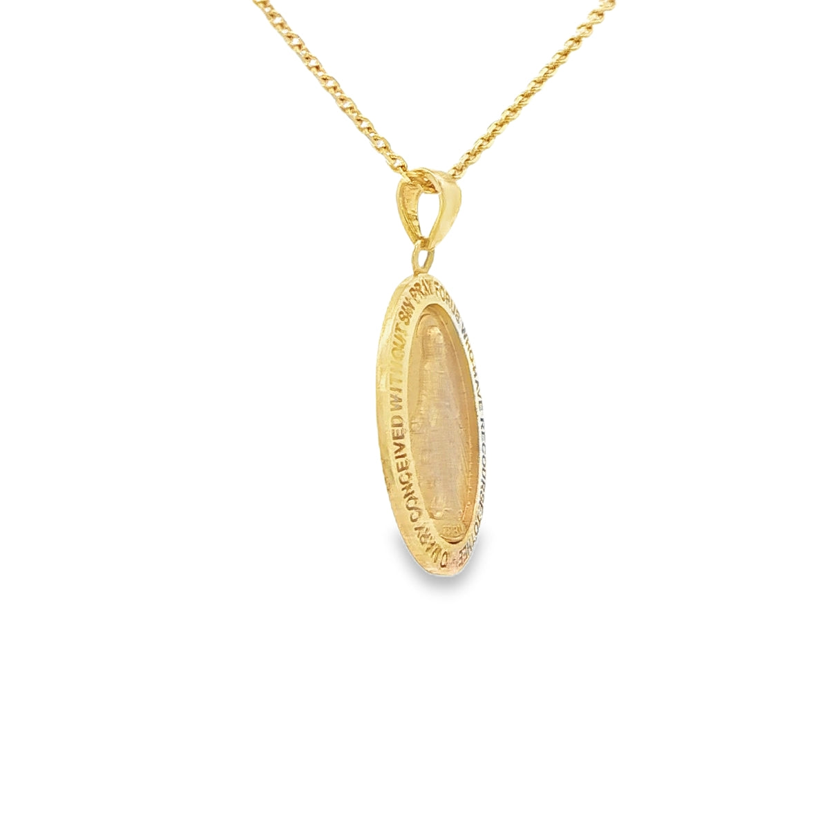 PENDANT 14K 2.5G VIRGEN MARY OVAL VIRGEN MARY MIRA