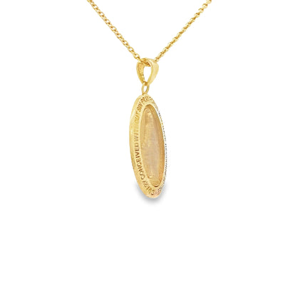 PENDANT 14K 2.5G VIRGEN MARY OVAL VIRGEN MARY MIRA