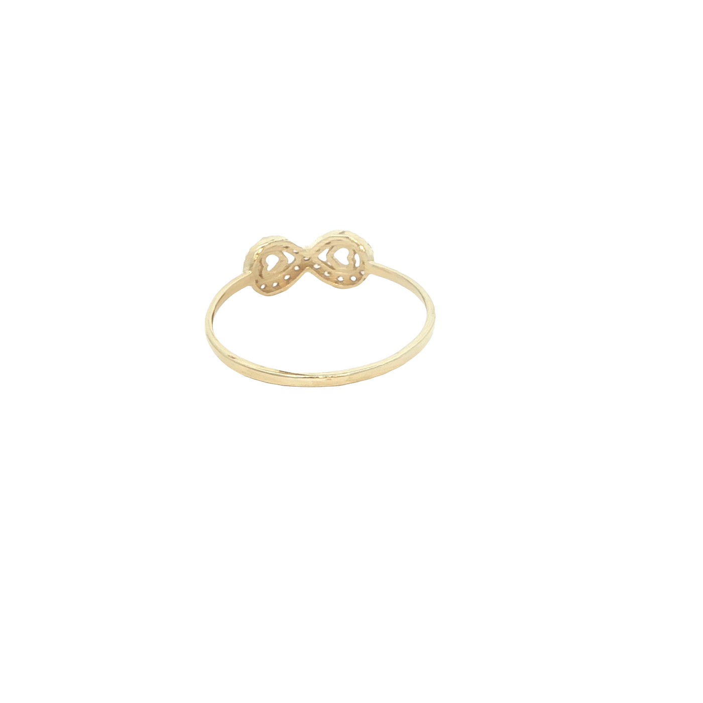 14 KARAT RING SIZE 6.75 WEIGHT: 1.1G : CZ INFINITI