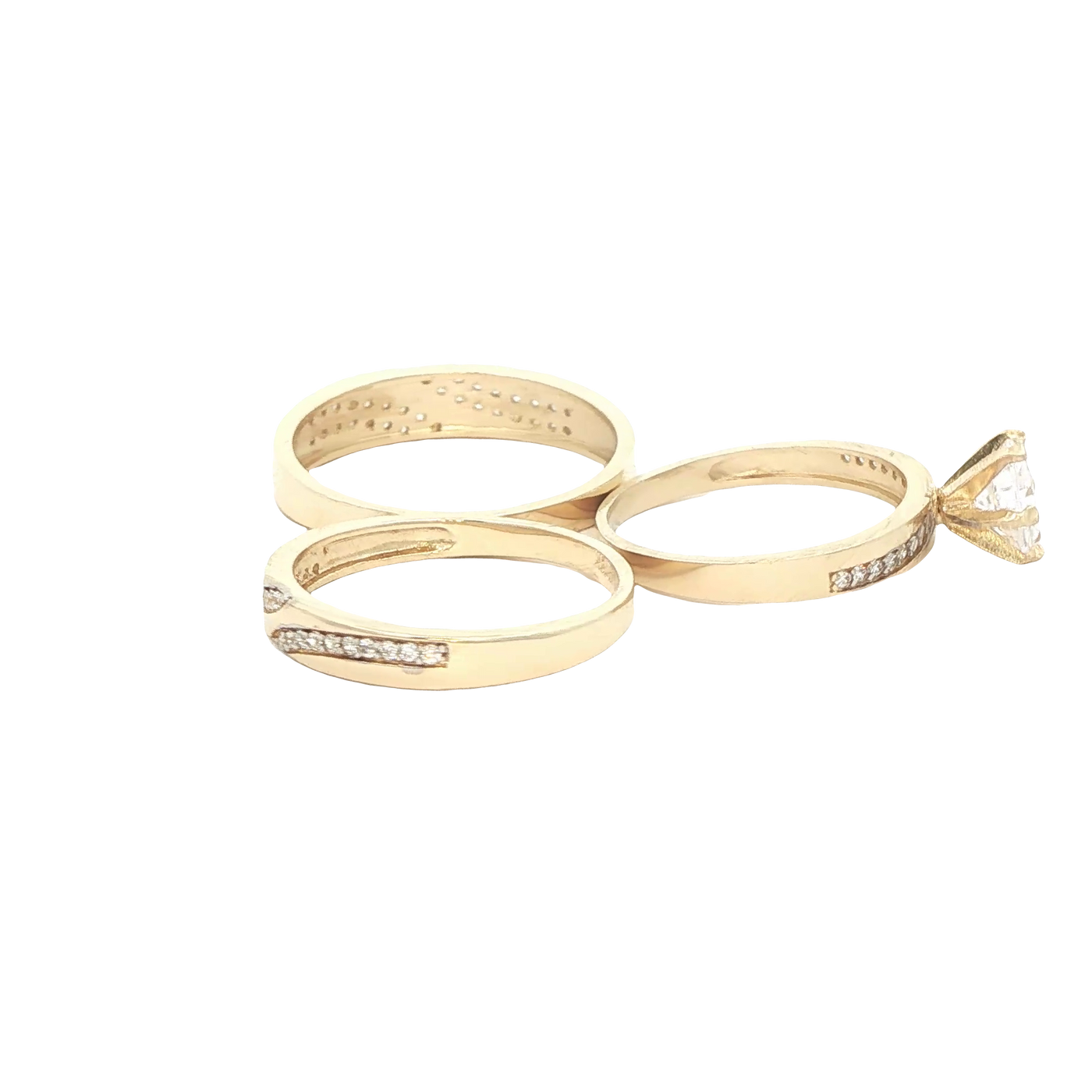 14 KARAT RING SIZE 6.75 WEIGHT: 2.0G : 2.8MM CZ HA
