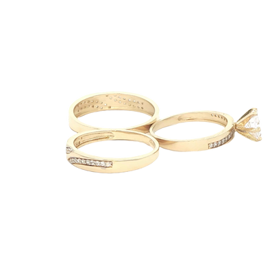 14 KARAT RING SIZE 6.75 WEIGHT: 2.0G : 2.8MM CZ HA
