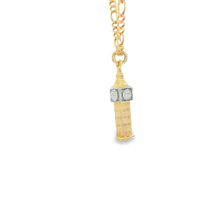 PENDANT 14KP PEN LONDON 2TONE
