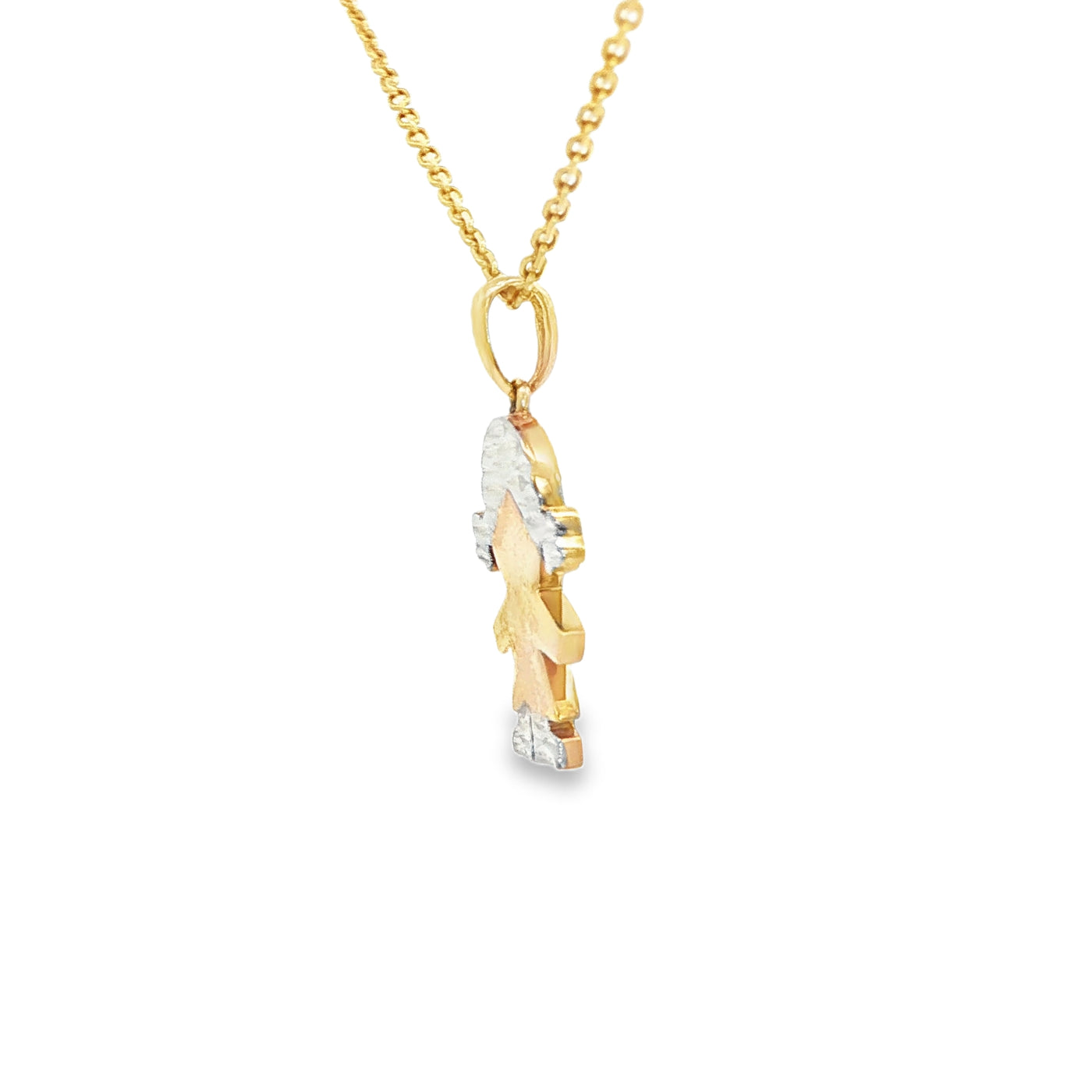 PENDANT 14KP Girl Y/W DC 2TOME