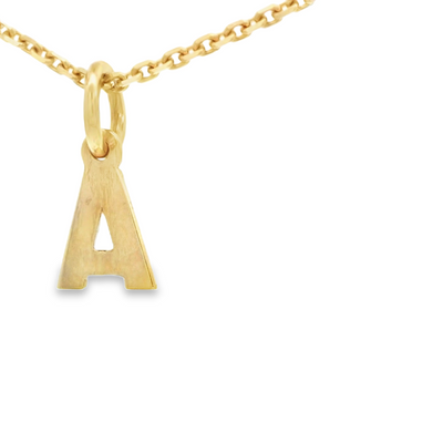 PENDANT 14K LETTER LTR A TINY