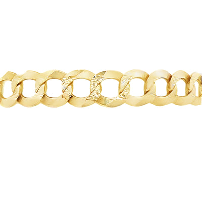 14 KARAT CUBAN ITALIAN CURB BRACELET LENGTH 10 WEI
