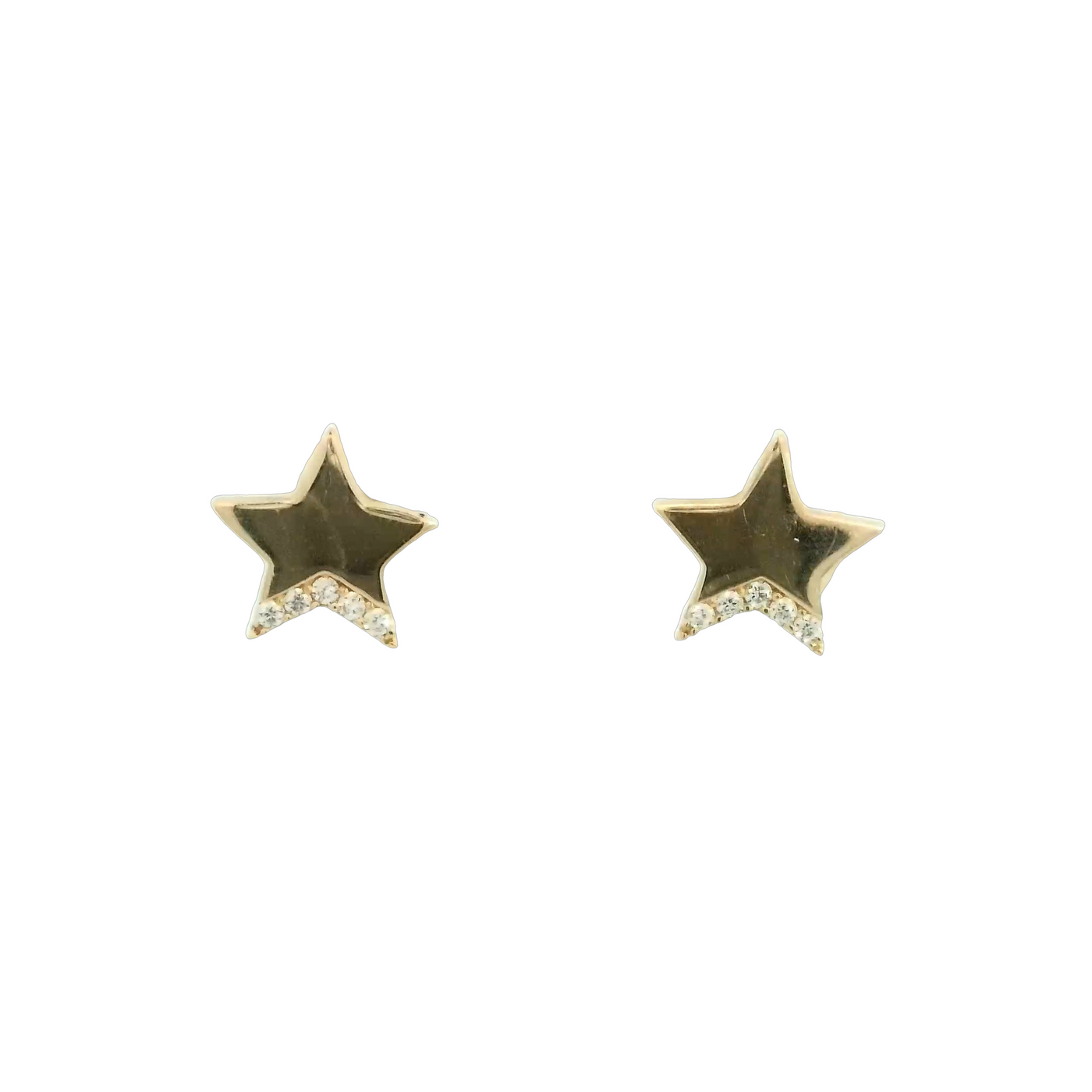 EARRING 14KE 1.2G STAR STUD CZ STAR