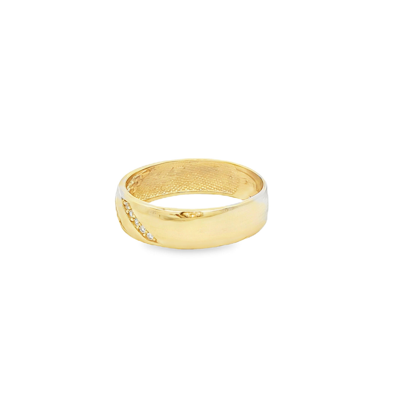 14 KARAT RING SIZE 7.25 WEIGHT: 2.1G : 5MM CZ 3 SL