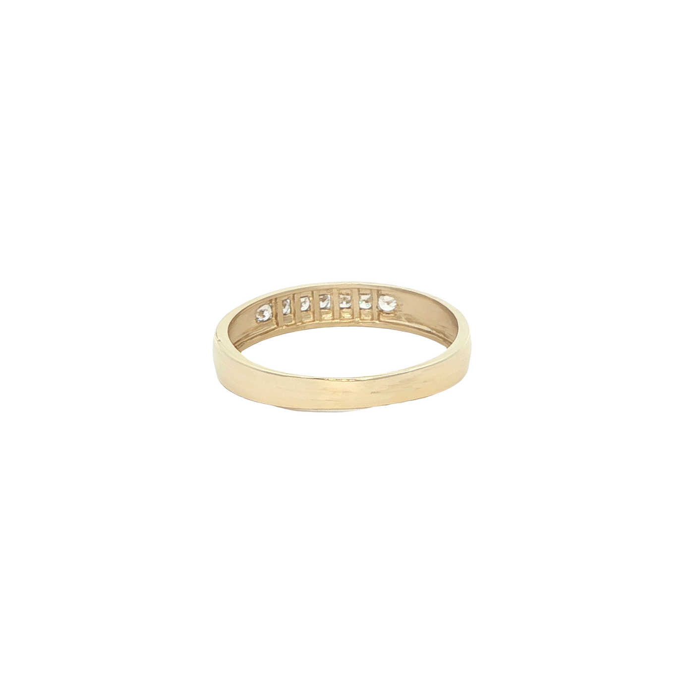 14 KARAT RING SIZE 10 WEIGHT: 2.7G : 3.6MM CZ SING